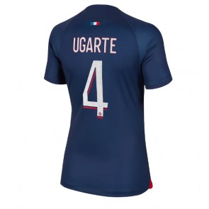 Paris Saint-Germain Manuel Ugarte #4 Replica Home Stadium Shirt for Women 2023-24 Short Sleeve